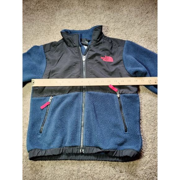 The North Face Jacket Youth Small 7/8 Blue Black Denali Polartec Fleece Full Zip - Picture 6 of 6